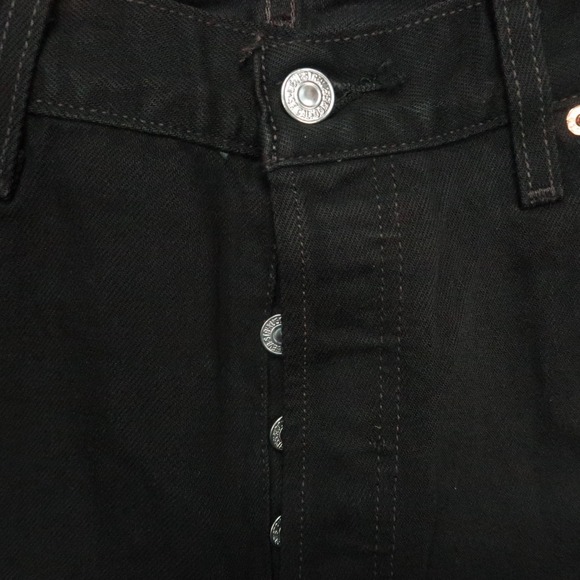 VINTAGE Levis Jeans Mens 38x32 Black 501 Preshrunk Button Fly 5 Pocket Y2K NWT - Picture 3 of 14